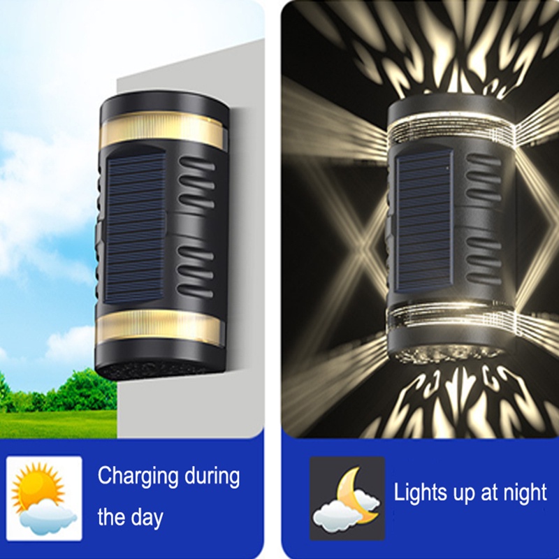 Lampu Dinding Led Tenaga Surya Tahan Air Untuk Dekorasi Taman