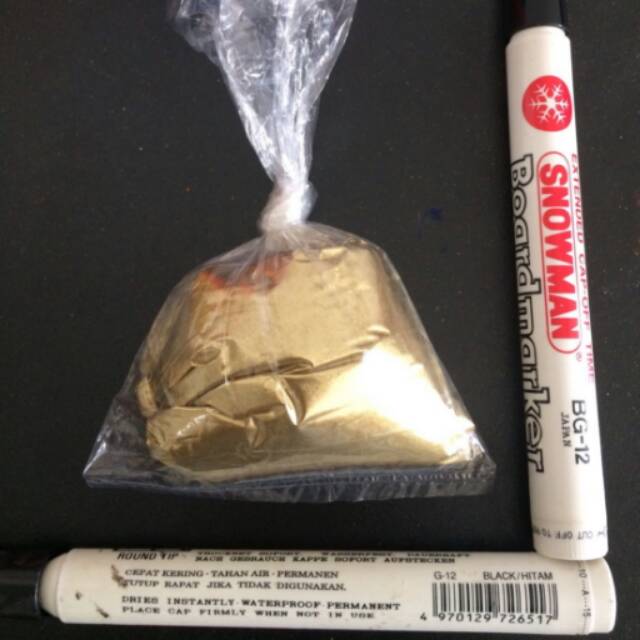 BP / Gold Powder Rich Gold WB / Bubuk Prada Hijau / Bubuk Emas Hijau (water base) 100gr