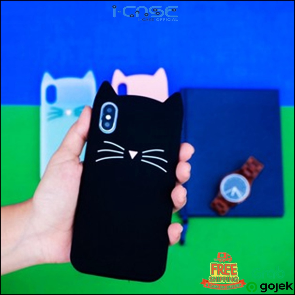 SOFT CASE CAT RUBBER CASE OPPO VIVO XIAOMI