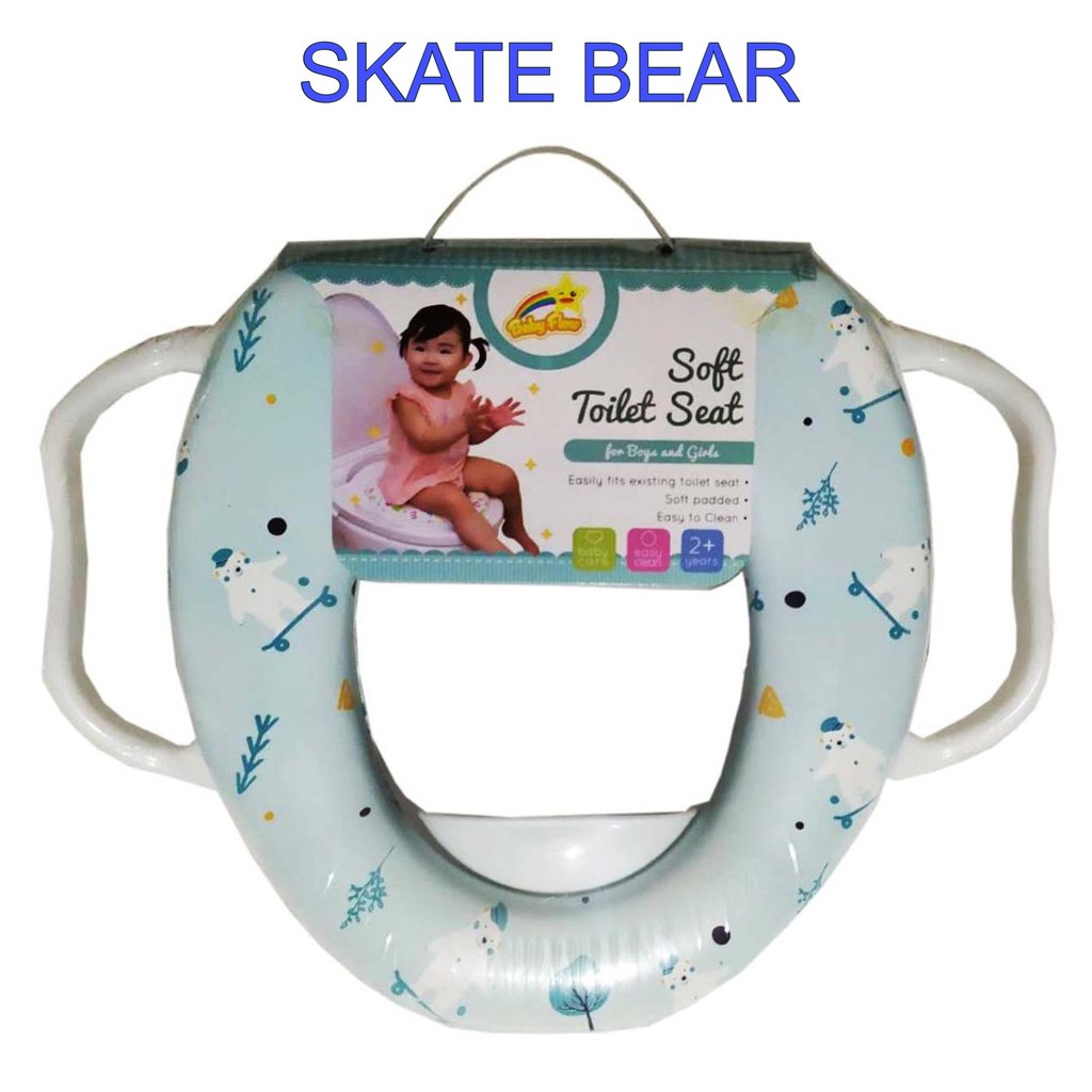 FL059 BABY FLOW SOFT POTTY TOILET SEAT RING CLOSET WITH HANDLE Alas Dudukan Portable Training Anak