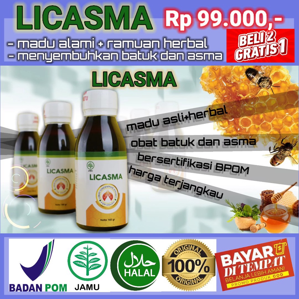 PROMO BELI 2 GRATIS 1 MADU LICASMA HERBAL AMAN 100% ASLI UNTUK SESAK NAFAS, ASMA, TBC, PARU-PARU-5