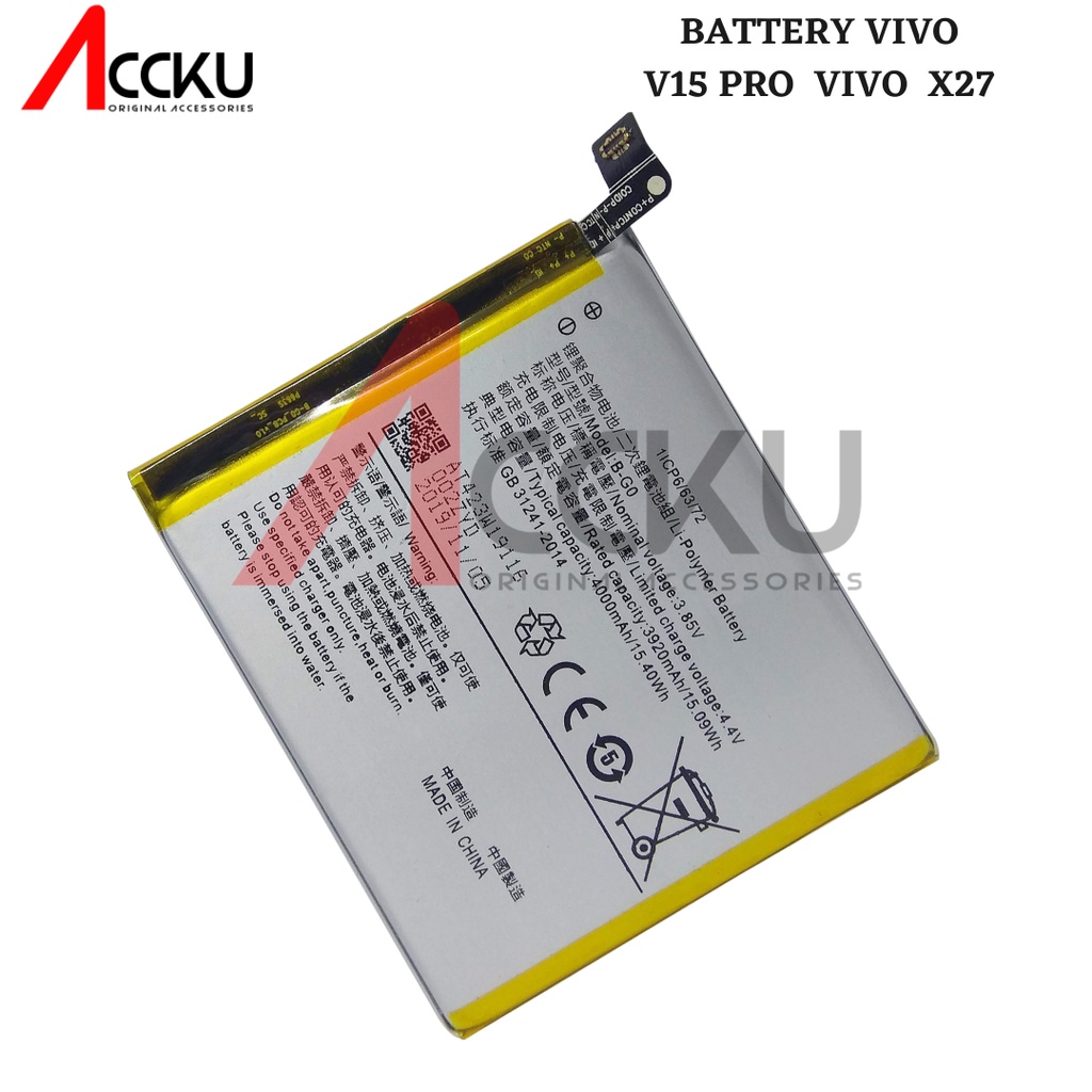 BATERAI VIVO X27 BATERAI VIVO V15 BATTERY VIVO B-G0  VIVO V15 PRO VIVO X27 ORIGINAL