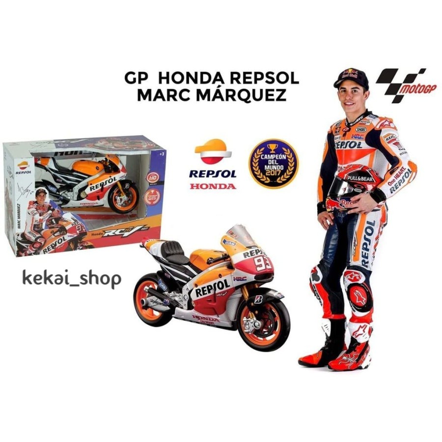 Maisto MotoGP Moto GP Honda Repsol Marc Marquez RC213V Miniatur Motor Diecast