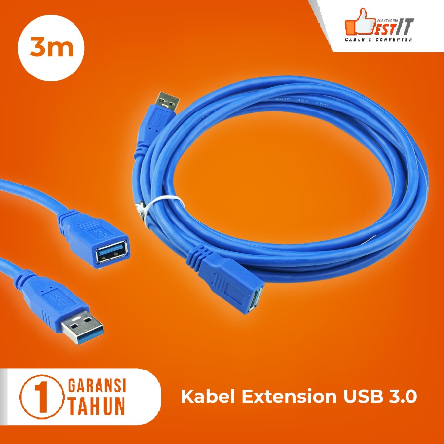 Kabel USB Extension 3.0 Male to Female NYK 1.5 Meter 3 Meter