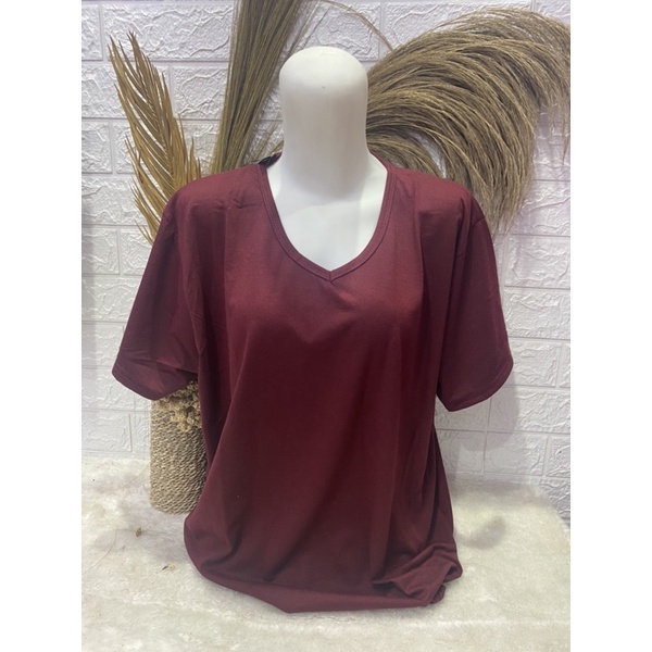 Kaos Polos Pendek V Neck Kaos Deker Pendek Kaos V neck XXXL SUPER JUMBO