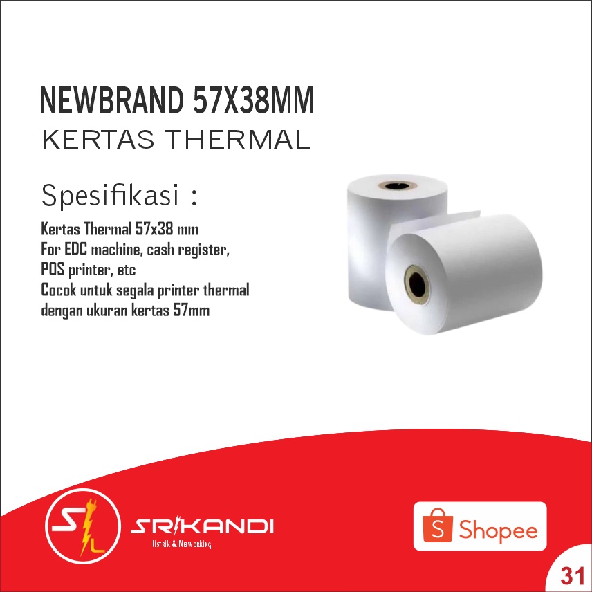 

KERTAS STRUK THERMAL 57X38MM