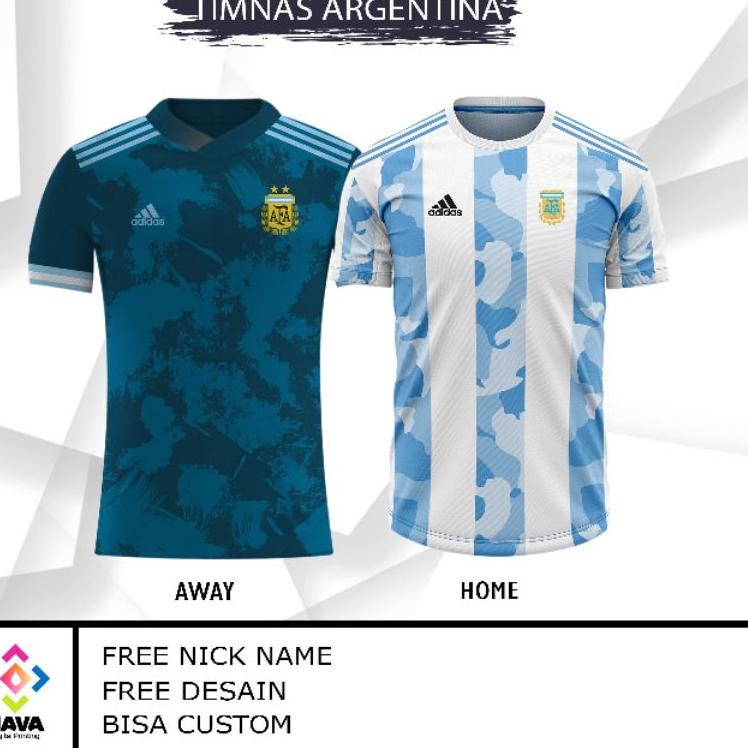 [KODE WIYB0] BAJU KAOS JERSEY ARGENTINA HOME / AWAY 2021 FULL PRINTING FREE NICK NAME DAN