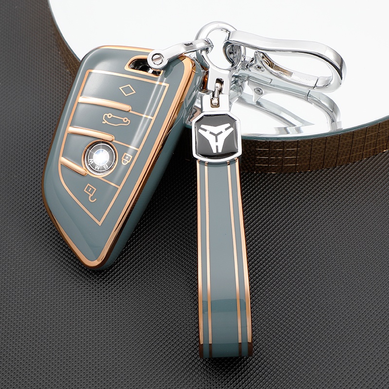 Casing Kunci Mobil 3 4 Tombol Bahan TPU Untuk BMW X2 X3 X5 X6 F30 F34 F10 F20 G20 G30 G01 G02 G05 F15 F16 1 3 7