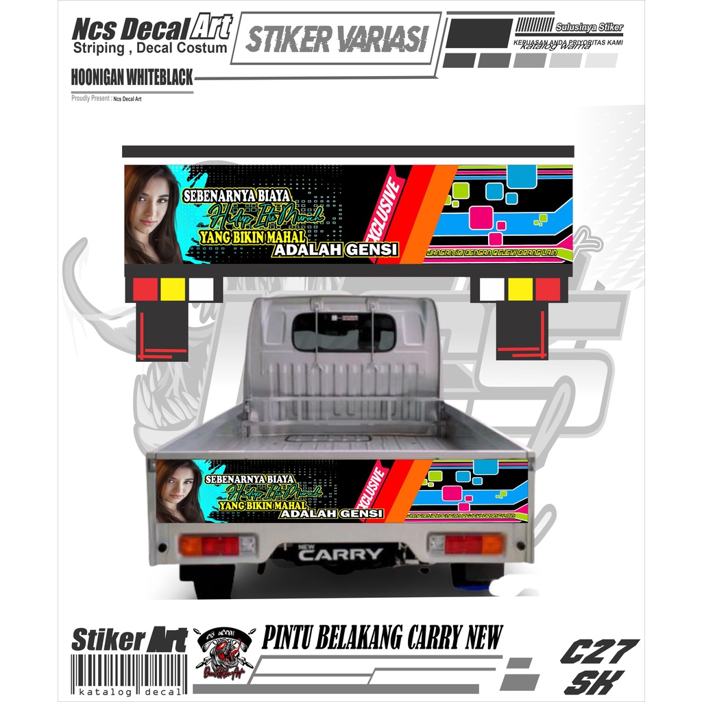 stiker pintu belakang carry new all carry stiker varisi pintu belakang mobil all pick up stiker