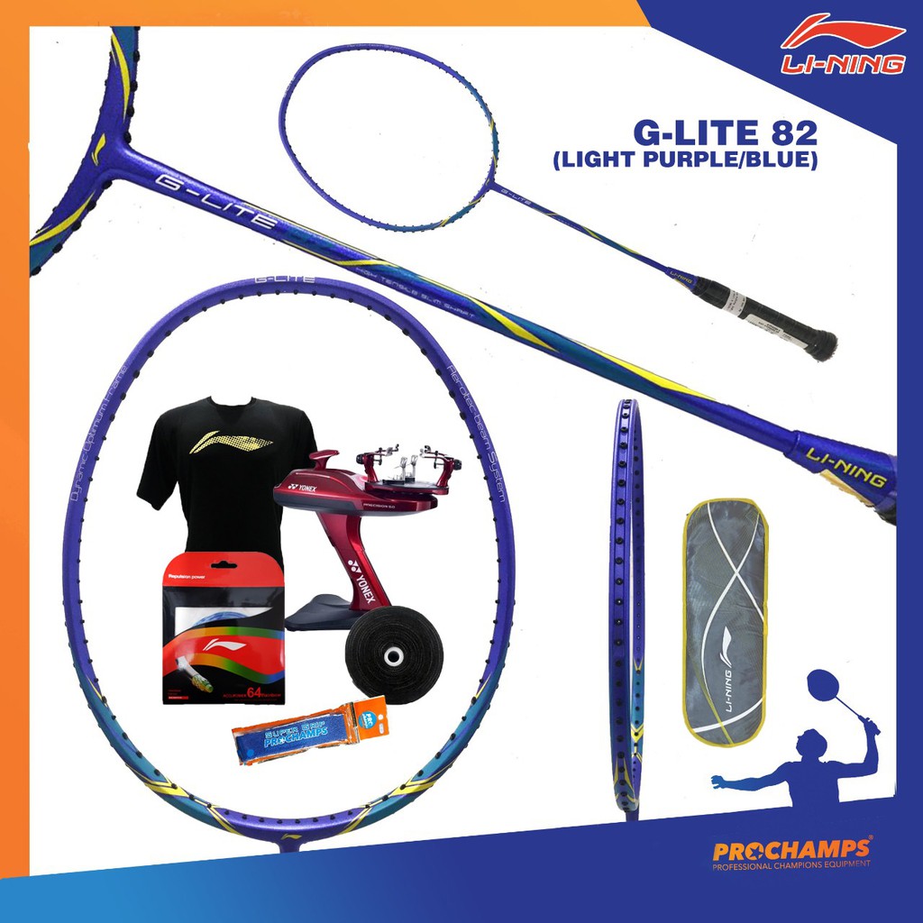 Paket Lining G Lite 82 Raket Badminton Original