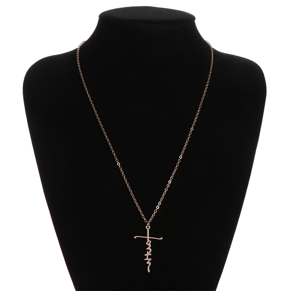 Preva Faith Kalung Yesus Kristen Klavikula Choker Fashion Perhiasan Hadiah Pernikahan Gelang