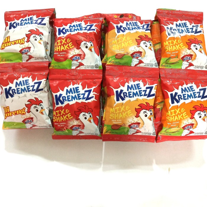 

Mie Kremezz Mie Kremez Mie Kremes Mix and shake isi 10pcs