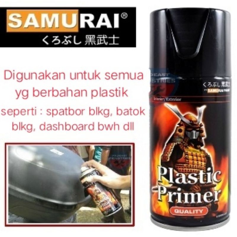 SAMURAI PAINT KPP PLASTIK PRIMER, Cat Semprot dasar Tahan Bensin Pilox Pylox