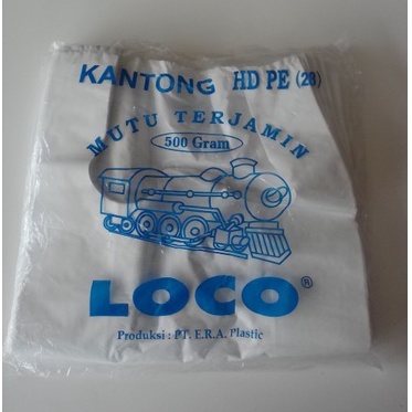 LJ-Kantong Plastik Loco Ukuran 17-40 per 500 gram - PUTIH