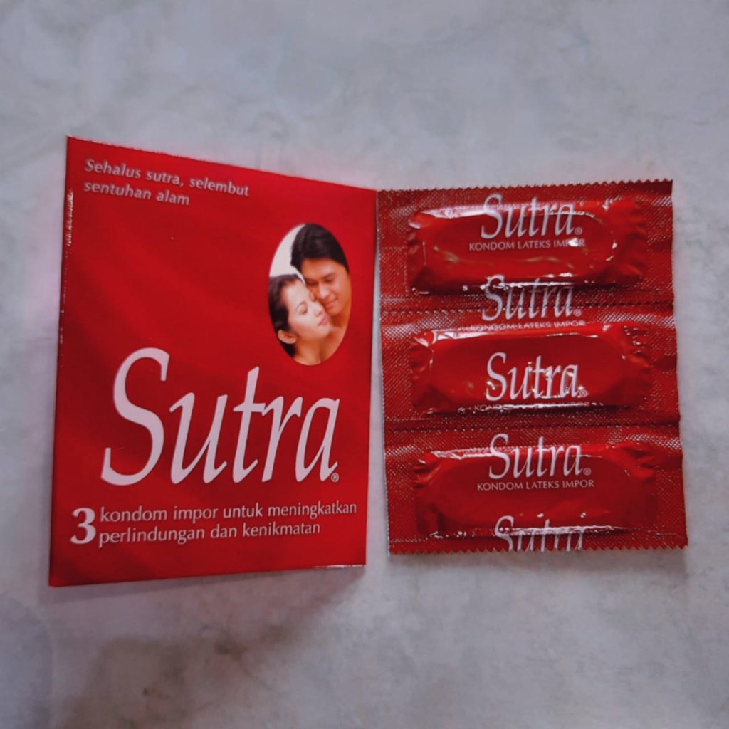 Kondom Sutra Merah isi 3 Condom Alat Kontrasepsi