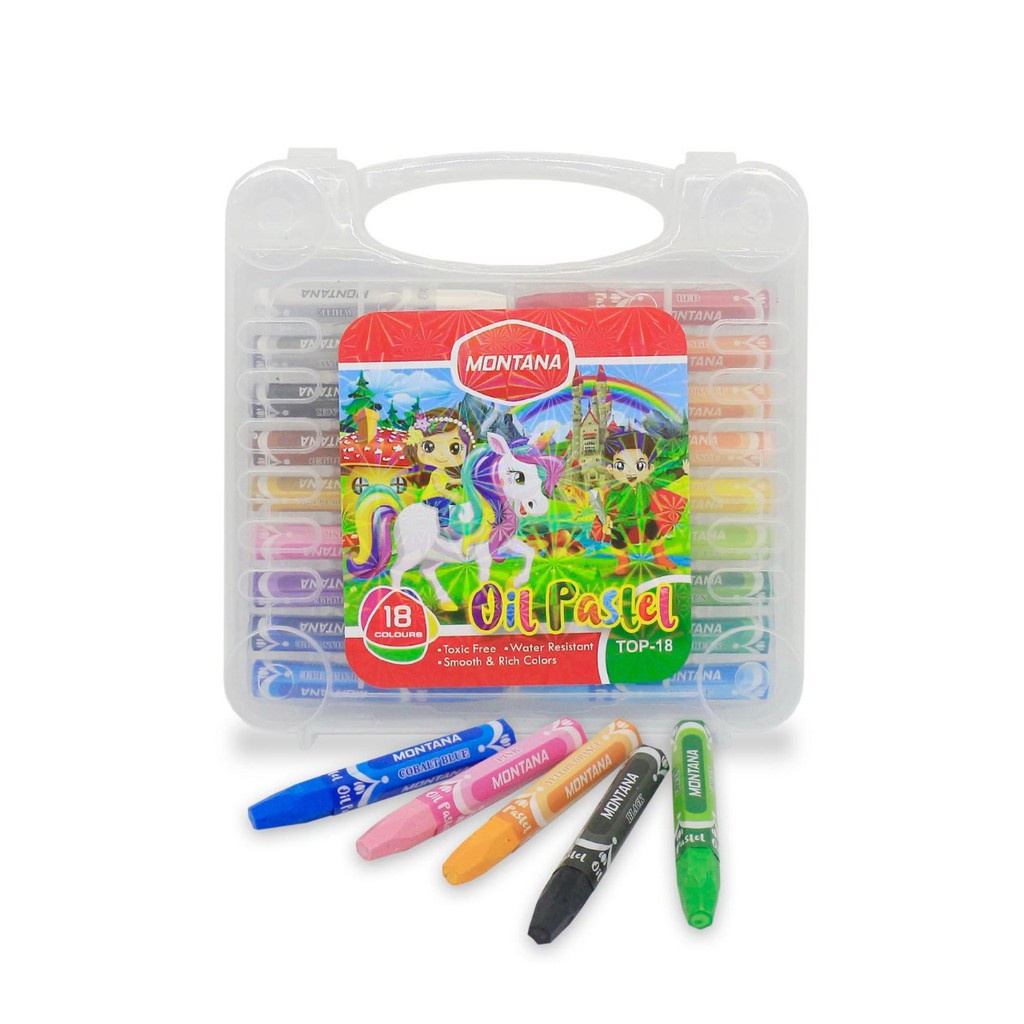 

Montana Crayon 18 Warna Kemasan Box Oil Pastel Warna Cerah