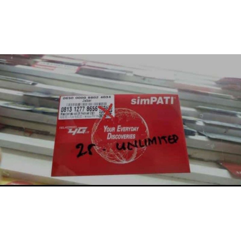 Kartu data Telkomsel 25GB full 24 jam Unlimited