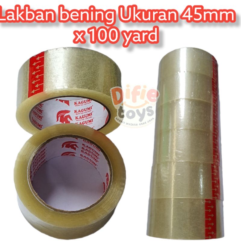 

Lakban Bening Kagumi ukuran 45MM×100 YARD