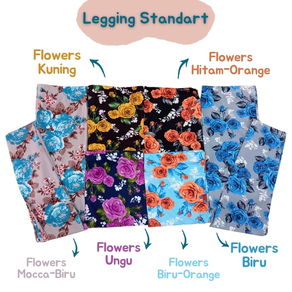 Legging Panjang Motif 9340 Jumbo Bahan Spandex - Big SIze Full Length Legging