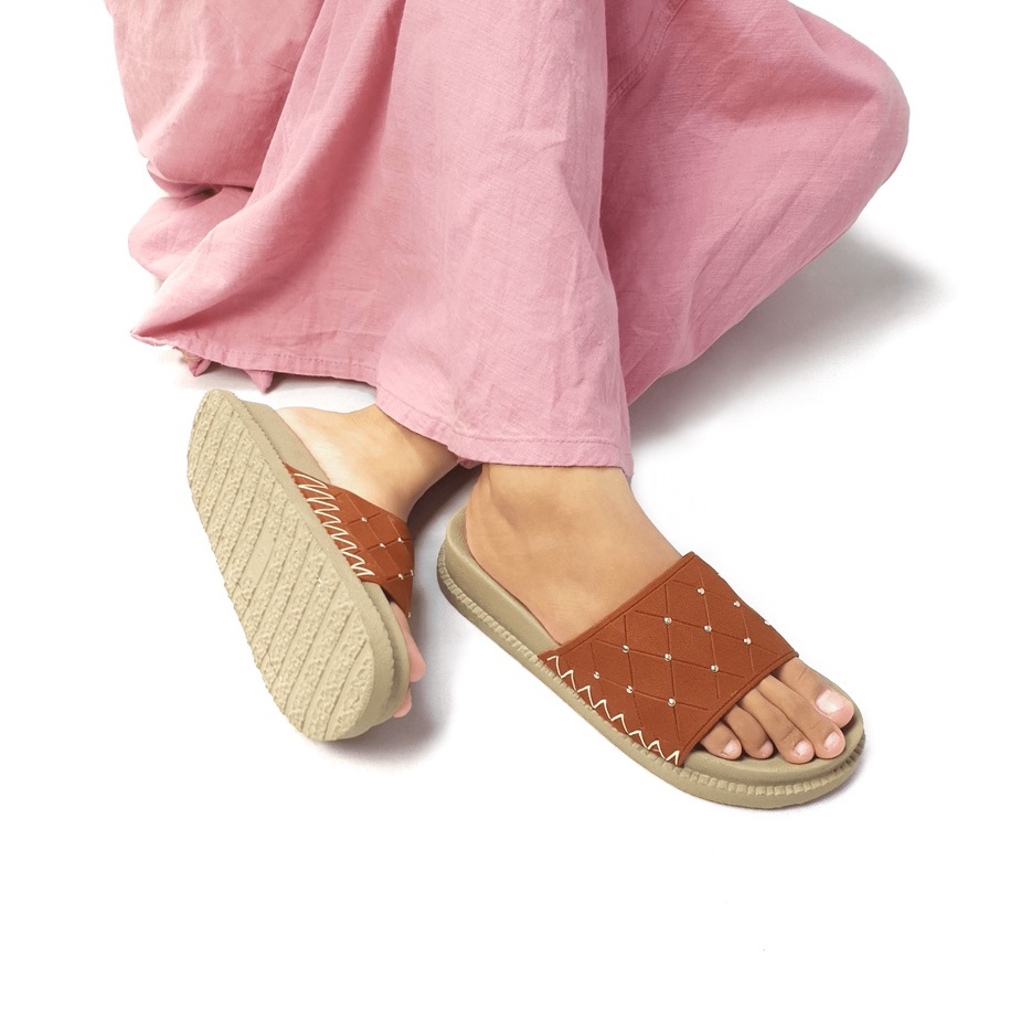 Sandal Jelly Velonesia Sandal Wedges Wanita Platform Birken Korea Style Leona Series - Amity