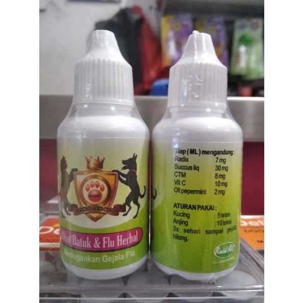 Raid All Obat Flu &amp; Batuk Herbal 30ml Obat Flu Kucing Anjing