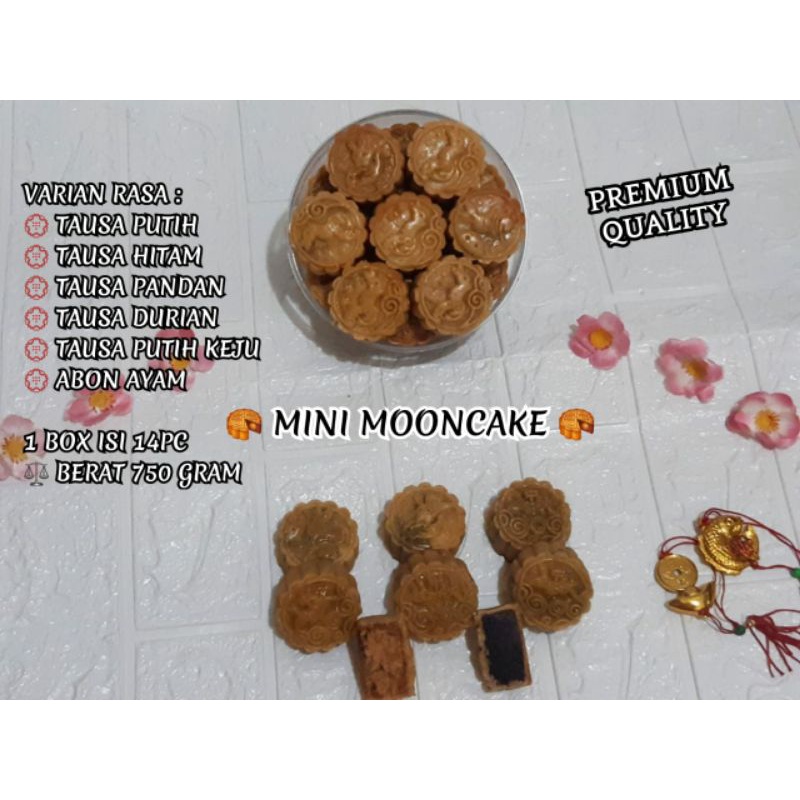 ✔TERLARIS‼ KUE BULAN MINI TAUSA HITAM,TAUSA PUTIH,DURIAN,PANDAN,ABON AYAM,TAUSA PUTIH KEJU/MINI MOON