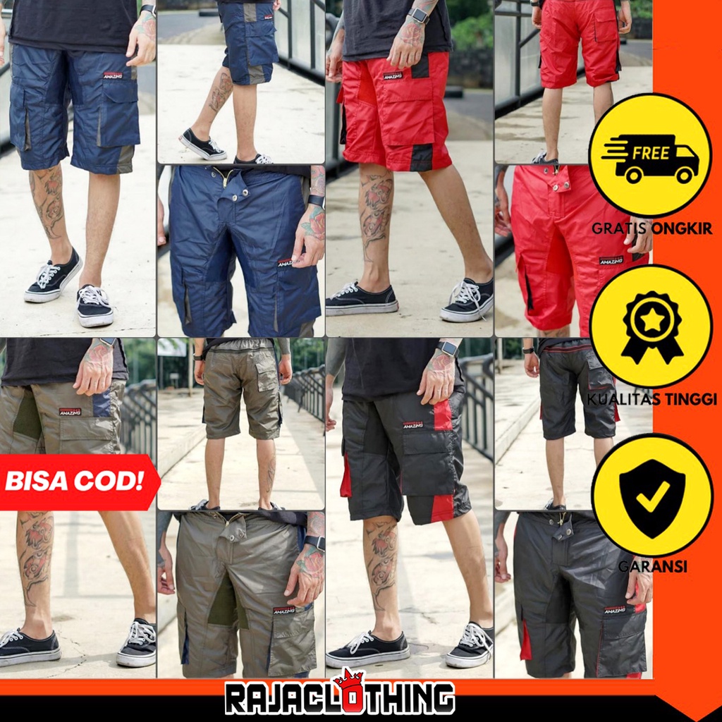 RCL - Celana Pendek Amazing 004 / Celana Cargo Waterproof / Celana Kargo Pendek Murah M.L.XL