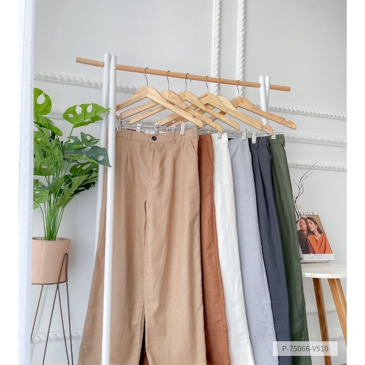 celana wanita kulot jumbo linen