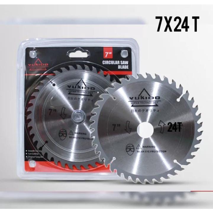 KUALITAS TERJAMIN !! Circular Saw Blade YUKIDO 7 x 24T Tipis Mata Gergaji Mesin Potong Kayu gergaji serkel