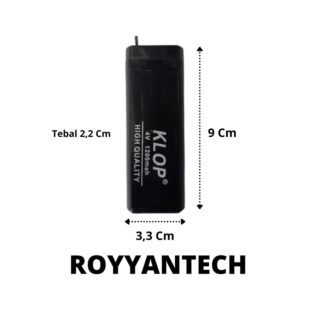 BATERAI 4V 1200MAH BATERE 4 VOLT 1200 MAH AKI 4 V 1200 MAH KLOP