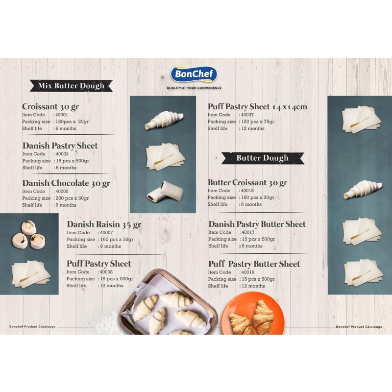 BONPATIS BONCHEF MIX / MARGARIN/ BUTTER isi 160 pcs Croffle Adonan Croissant frozen