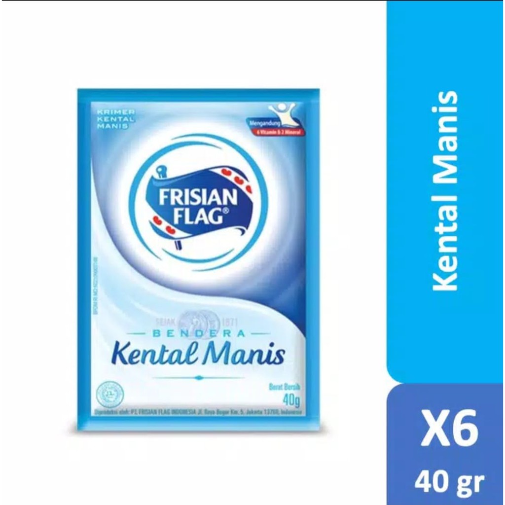 

Frisian Flag Kental Manis 6 Sachet x 40gr