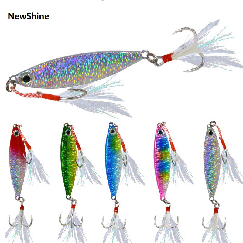 Shengyao 1Pcs New Metal Lead Jig Umpan Pancing 7g/10g/15g/20g Fishing Lure Ikan Bass Bait Kail Hook Jigging