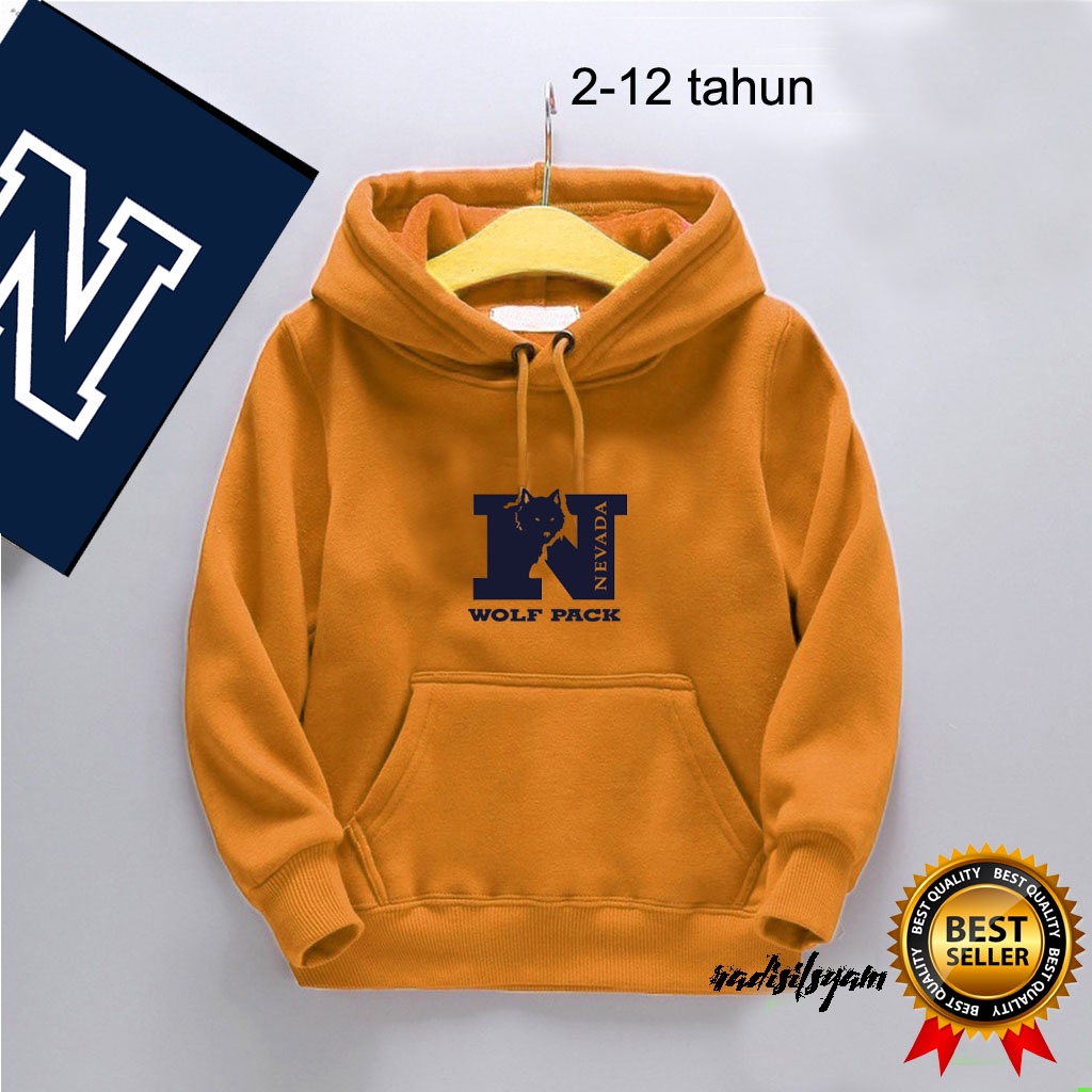 Sweater Hoodie Anak Nevada 2-12 tahun / Hudi Anak Laki Laki Perempuan