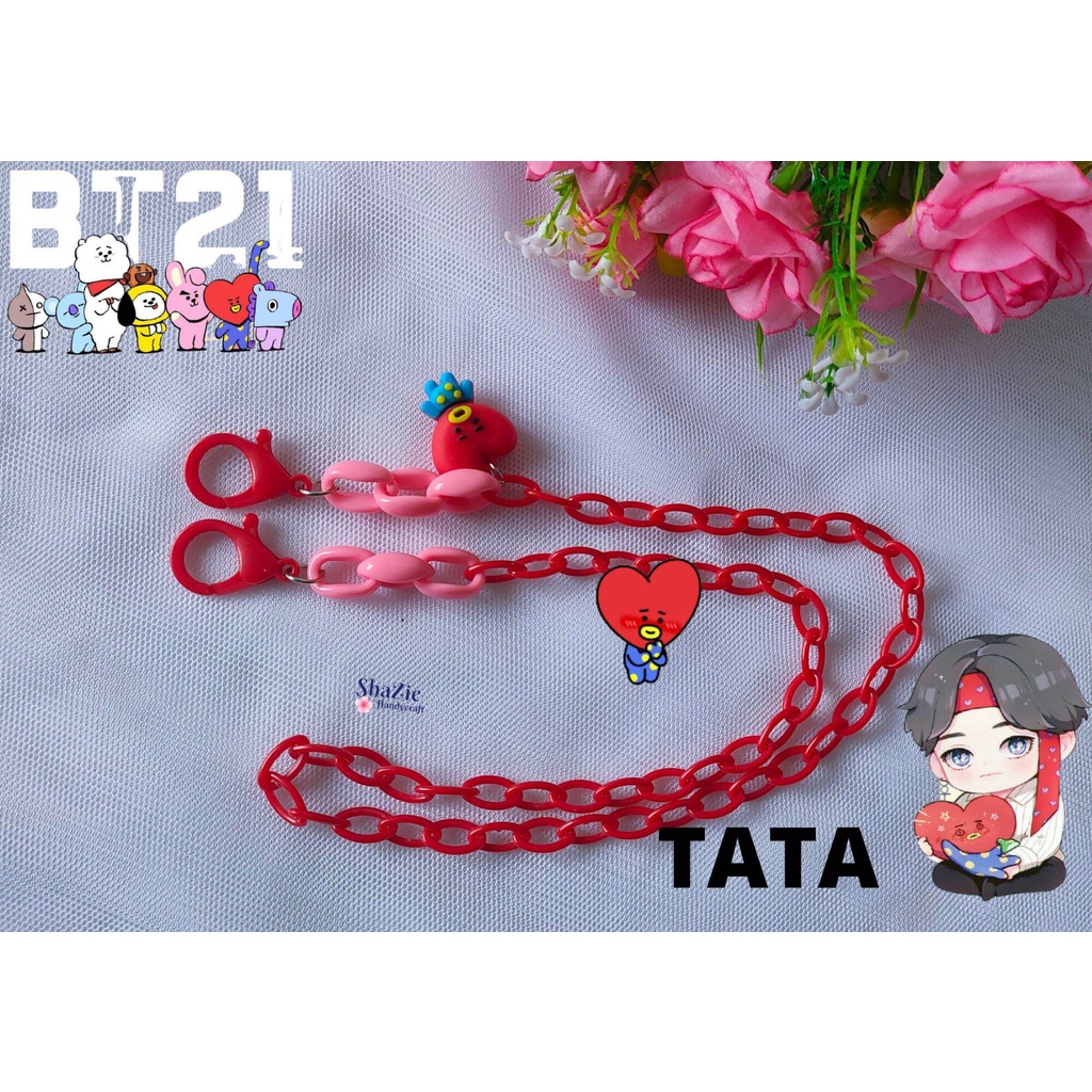 Kalung Tali Masker Rantai BTS / BT21 Strap Mask / Rantai Korea/ Bangtan Boys Strap Mask