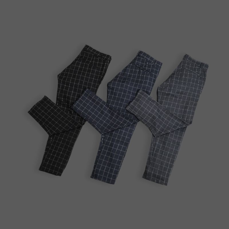 Tartan Square Pants | Tartan Ankle Pants | Celana Tartan Cowok