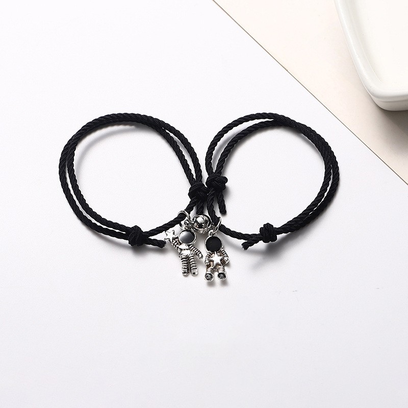 2 Pcs Gelang Magnet Couple Gelang etnik bead Tali Attract Braided Bracelet untuk Pasangan-17