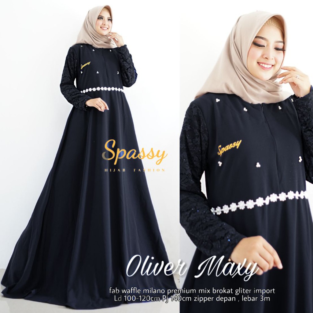Oliver Maxi Dress By Spassy | Suplier Hijab Solo |Grosir