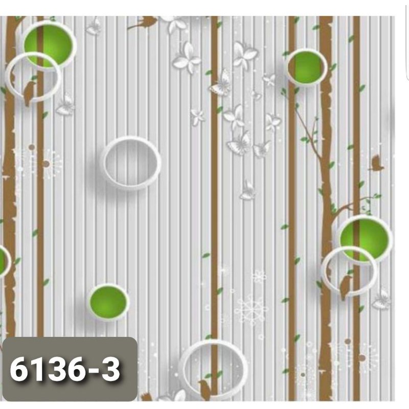Wallsticker/wallpaper sticker/wallpaper/wallsticker murah/sticker 3D/wall sticker 3D/sticker dinding-3D bulat kecil hijau