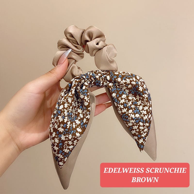 EDELWEISS SCRUNHIE KARET RAMBUT WANITA AKSESORIS FASHION KOREA IMPORT