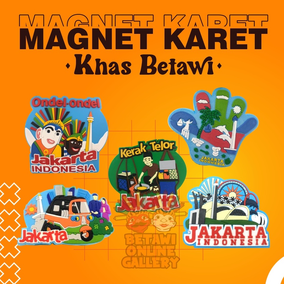 Magnet Karet / Hiasan Khas Jakarta / Magnet Kulkas