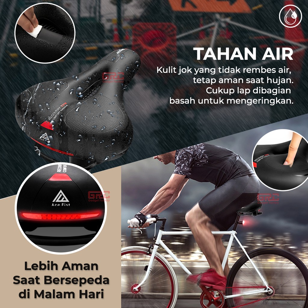 Sadel Sepeda Super Empuk Kursi Jok MTB Gunung Lipat Saddle Handle Bike Road Ventilasi Udara