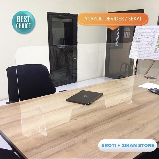 PARTISI SEKAT PEMBATAS MEJA KASIR DIVIDER AKRILIK 3MM PARTISI SEKAT PEMBATAS MEJA KASIR DIVIDER AKRILIK 3MM