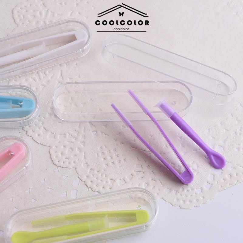 COD Kotak Lensa Kontak Pinset Fashion Korea Sederhana Khusus SetKlip Tongkat Kelompok Kotak Lensa Kontak Warna Impor Murah Pria Wanita