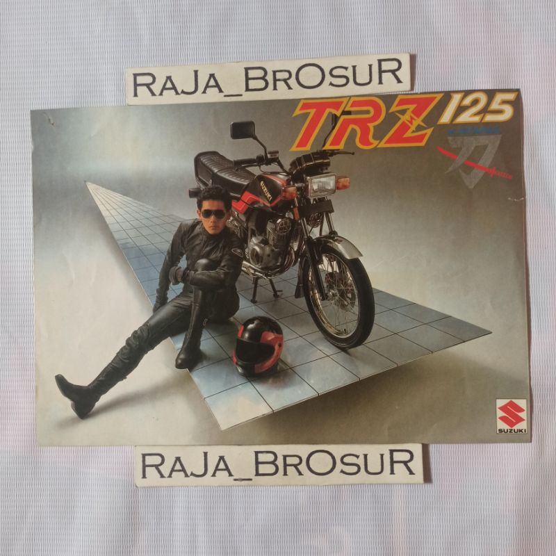 Poster brosur katalog flyer jadul lawas Suzuki TRZ 125/TRZ125 Katana 1984