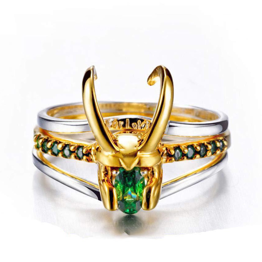 Hu Hu Hu Hu Hu Alat Bantu Pasang Kacamata♡ 3 Pcs / Set Cincin 3 In 1 Bentuk Helm Dapat Dilepas Bahan Cubic Zirconia Warna Hijau Untuk Unisex