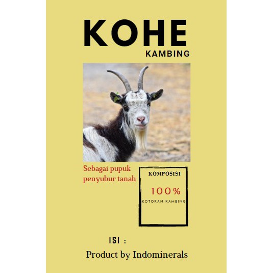 Kotoran Hewan (KOHE) Kambing Fermentasi /MEDIA TANAM