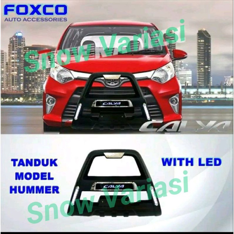 tanduk depan bumper depan Calya Hummer with LED foxco