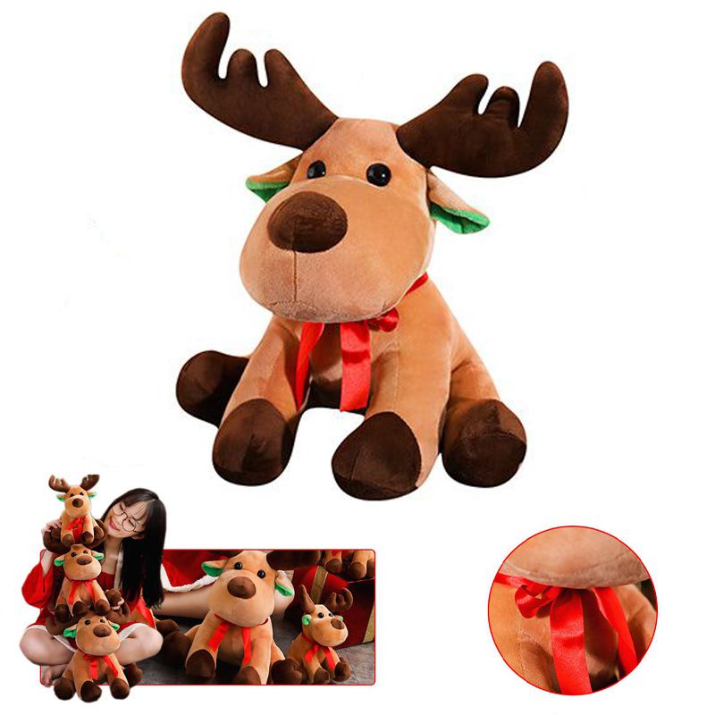 Elk Mainan Natal Mewah Boneka Rusa Plushie Boneka Xmas Hadiah Dekorasi Rumah Hiasan