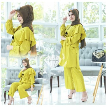 Setelan Wanita Kekinian / Setelan Rajut / Set Muslim Setelan Baju Lebaran 2021